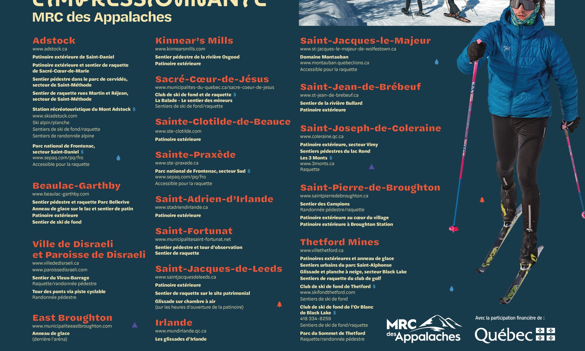 Liste des activités à faire cet hiver dans la MRC des Appalaches